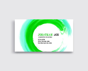 Watercolor Business Card Template