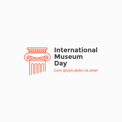 International Museum Day. Image architectural capital. Vector illustration on light background.