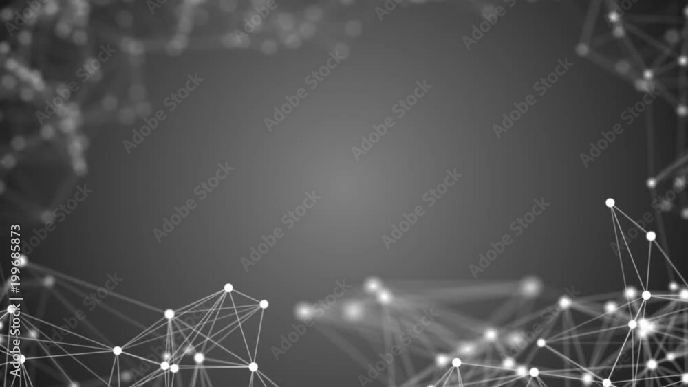 Poster frame of lines and points. element of the cluster. depth of field. pleasantly moving in space elemen