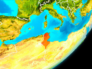 Orbit view of Tunisia