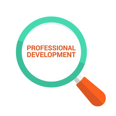 3864282 Studying Concept: Magnifying Optical Glass With Words Professional Development