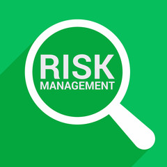 3864931 Finance Concept: Magnifying Optical Glass With Words Risk Management