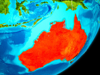 Orbit view of Australia