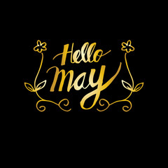 Hello May hand lettering