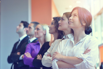 Obraz premium Successful group of business people at the office