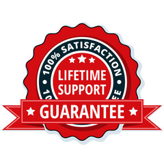Lifetime Support guarantee label illustration