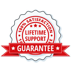 Lifetime Support guarantee label illustration