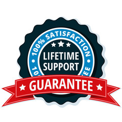 Lifetime Support guarantee label illustration