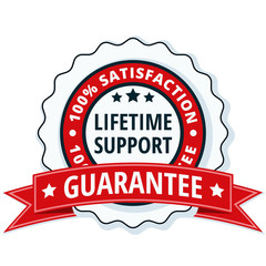 Lifetime Support guarantee label illustration