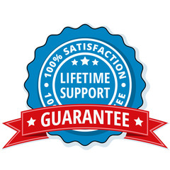 Lifetime Support guarantee label illustration