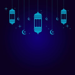 Ramadan Lantern Vector Template Design Illustration