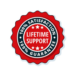 Lifetime Support guarantee label illustration