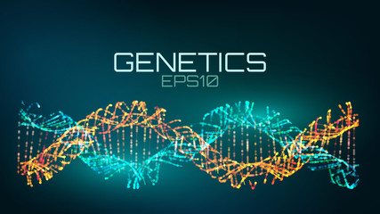 Genetics futuristic technology. genetically modified bio tech helix