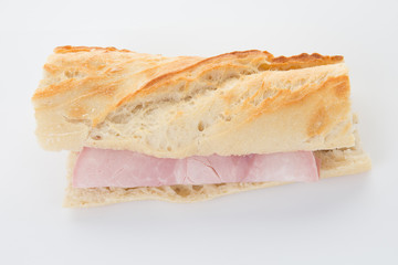 a typical French butter ham sandwich