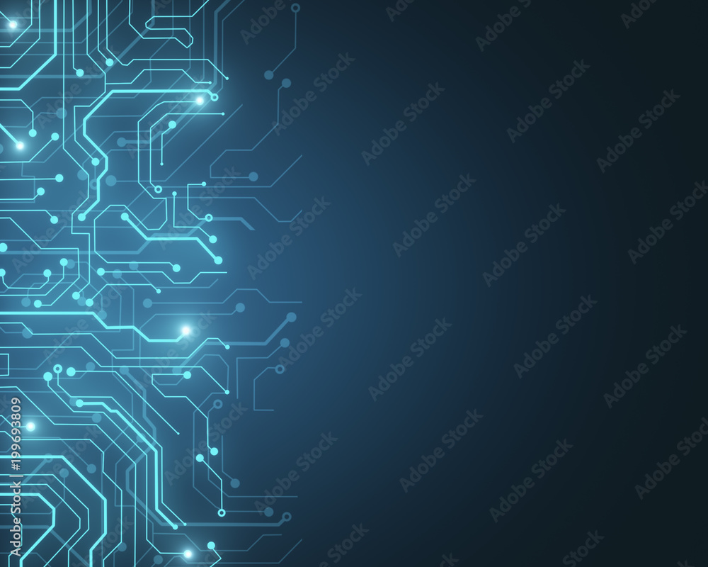 Poster glowing circuit background