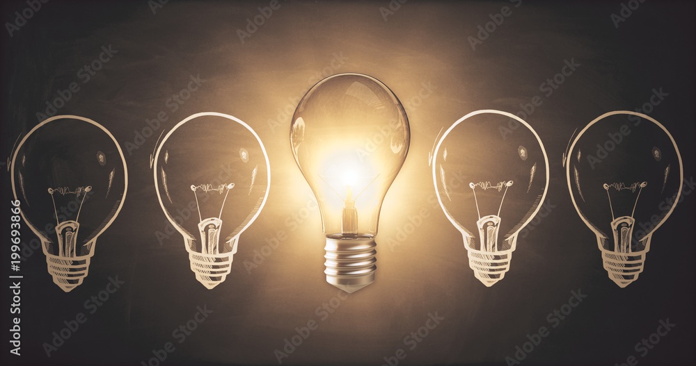 Poster glowing lamp backdrop