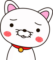 White dog expression Be troubled