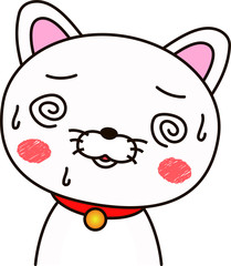 White dog expression Be impatient