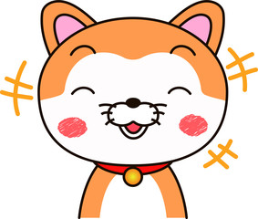 Shiba Inu expression laugh