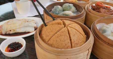 Dim sum in chinese restaurant