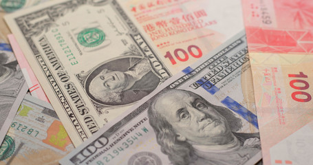 Hong Kong dollar exchange with US dollar