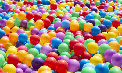 Fototapeta na wymiar Colorful plastic balls background
