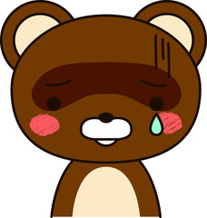 Raccoon dog expression cry