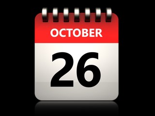 3d 26 october calendar