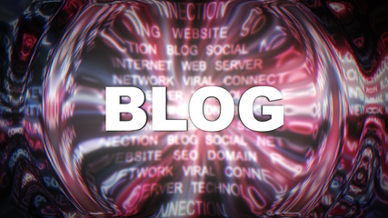 BLOG Word and Internet Keywords, Computer Graphics, Background
