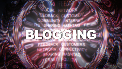 BLOGGING Word and Internet Keywords, Computer Graphics, Background
