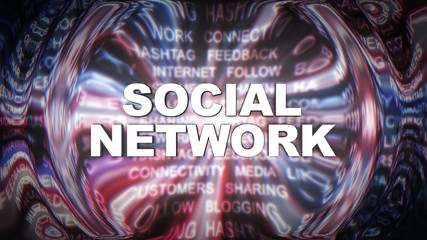 SOCIAL NETWORK Word and Keywords, Computer Graphics, Background
