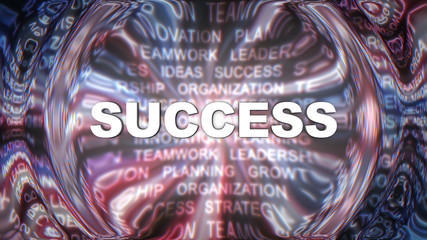 SUCCESS Text Around the World, Computer Graphics
