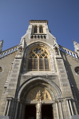 Fototapeta na wymiar Notre Dame du Rocher - Sainte Eugenie Church, Biarritz