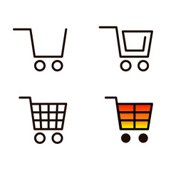 vector illustration: basket icons on the white background