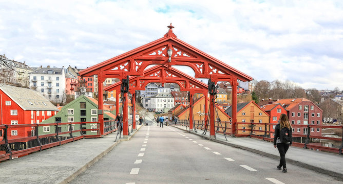 Old City Bridge in Trondheim Norway