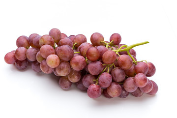 Fototapeta premium Ripe red grape isolated on white.