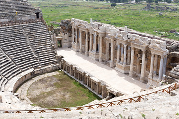 Fototapeta na wymiar Theatre , Hierapolis Ancient City