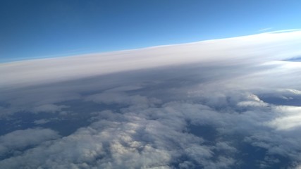 Clouds view from the airplane window