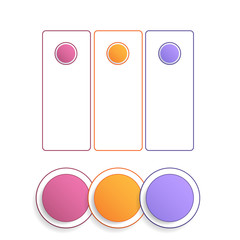 Color button infographic 3 positions