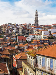 Fototapeta na wymiar Aerial view of old town of Porto. Portugal