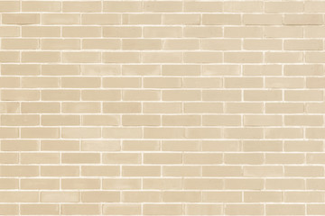 Brick wall texture pattern background in natural light ancient cream beige yellow brown color