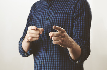 Fototapeta premium Man pointing at you