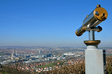 Blick vom Württemberg auf Stuttgart