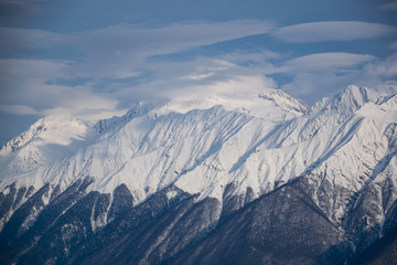 Mountains covered with snow snowcaps landscape