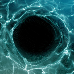 Futuristic Background. Lightning vortex background. 3D render illustrator. Abstract Tunnel. Futuristic Style. Turning Tube. Perspective Backdrop. Frame with space for text.