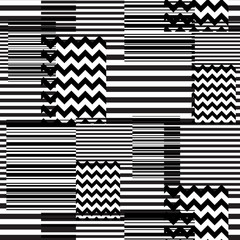 Materiał do szycia Seamless pattern with ethnic design. Tribal background with glitch effect. Textile print for bed linen, jacket, package design, fabric and fashion concepts