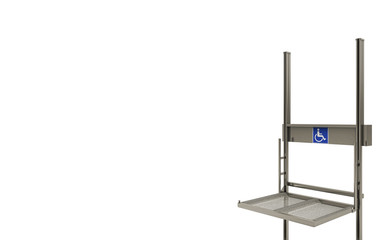 Obraz premium Elevatore, ascensore, piattoforma scale per carrozzina diversamente abili