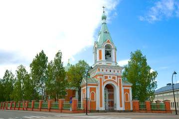 A cloudy June day at the Orthodox Church of the Apostles Peter and Paul. Hamina, Finland