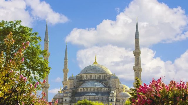 Cinemagraph - Sultan Ahmed Mosque (Blue Mosque), Istanbul, Turkey.   4k high quality footage.