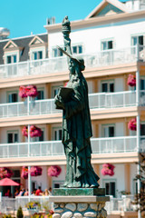 The statue of Lady Liberty on Mackinac Island